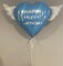 Blue “Happy Heavenly Birthday” Heart Balloon with Angel Wings – 17" Memorial & Remembrance Decoration (Blue)